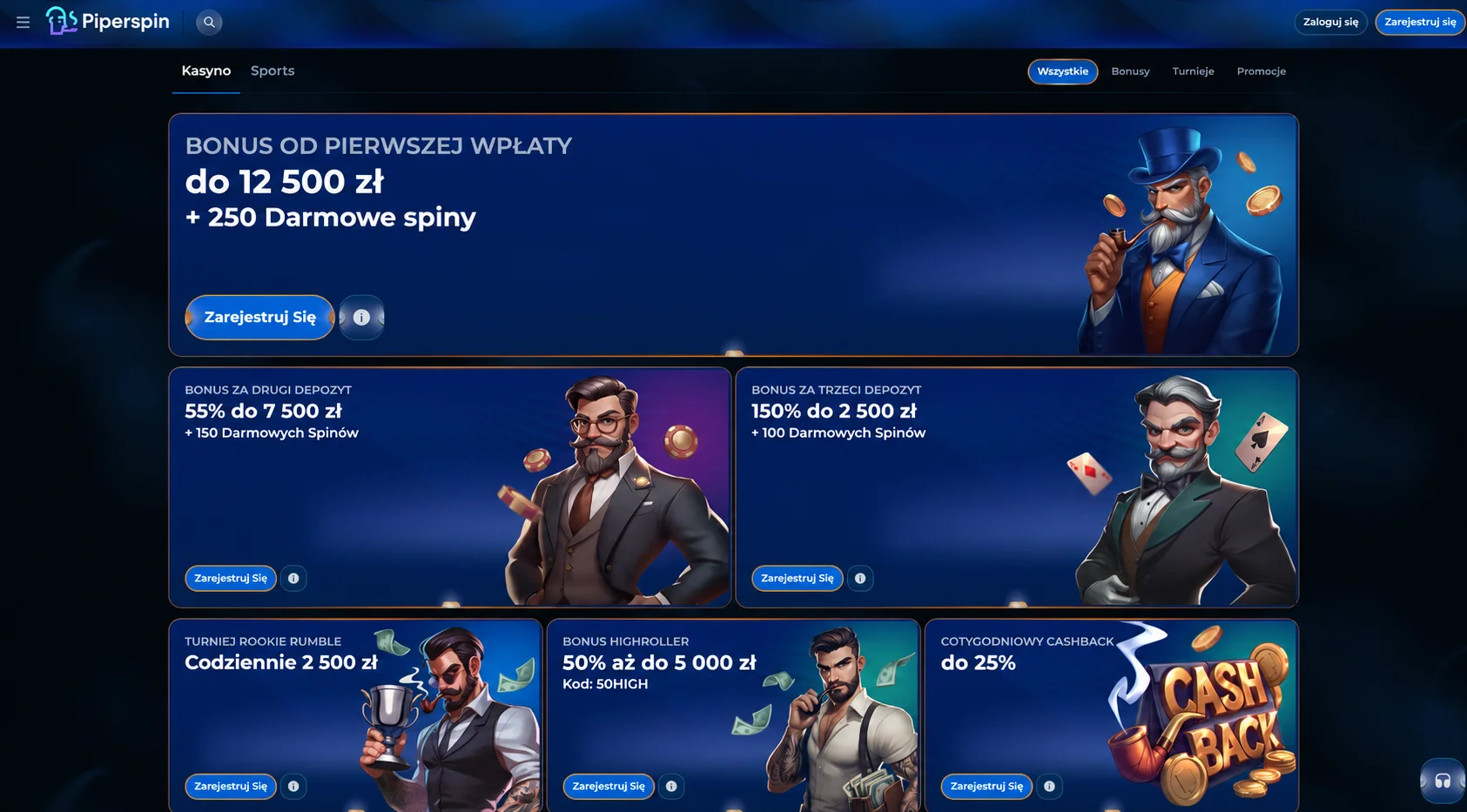 Piper Spin kod bonusowy – aktualne bonusy i darmowe spiny w Piper Spin Casino